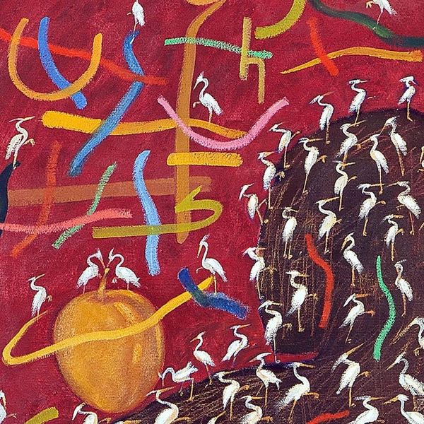 Alternate image for Oil on Canvas Surrealist Painting of Storks from Indonesia Competition Dynamic