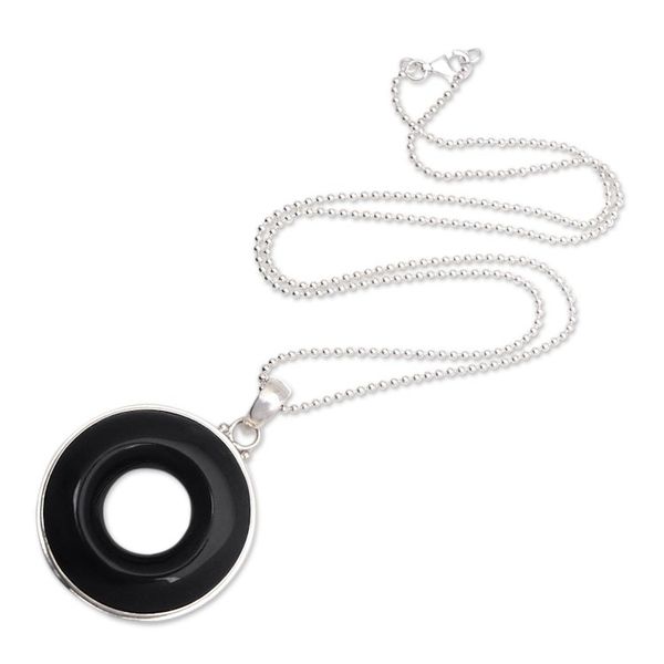 Alternate image for Sterling Silver Pendant Necklace in a High Polish Finish Mystic Core