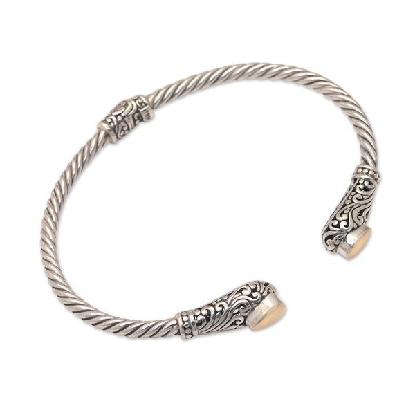 Alternate image for 18k Gold-Accented Sterling Silver Cuff Bracelet from Bali Majestic Gianyar