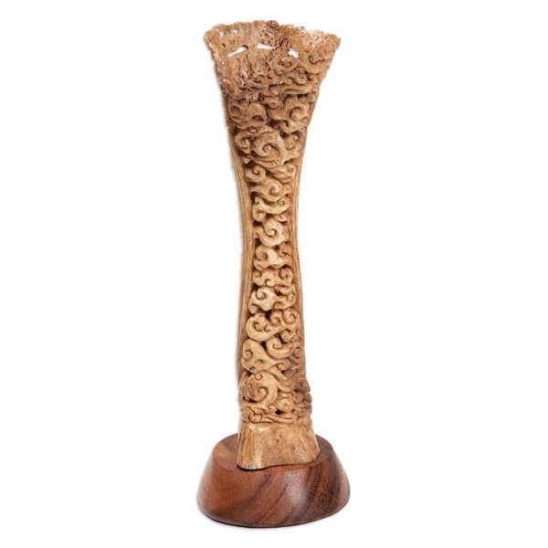 Alternate image for Hand-Carved Religious Jesus Christ Sculpture from Bali Blessing of Jesus