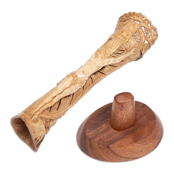 Alternate image for Hand-Carved Religious Jesus Christ Sculpture from Bali Blessing of Jesus