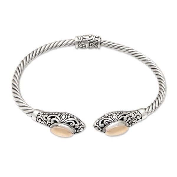 Alternate image for 18k Gold-Accented Cuff Bracelet with Classic Motifs Golden Eden