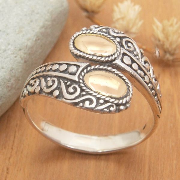 Alternate image for 18k Gold-Accented Traditional Cocktail Ring from Bali Golden Encounter