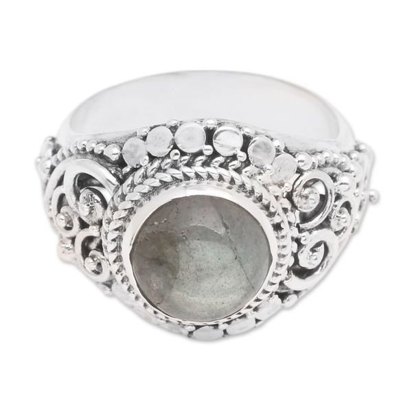 Alternate image for Traditional Natural Labradorite Cocktail Ring from Bali Majestic Transformation