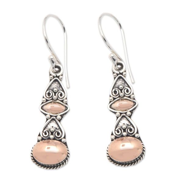 Alternate image for Traditional 18k Gold-Accented Dangle Earrings from Bali Golden Glare