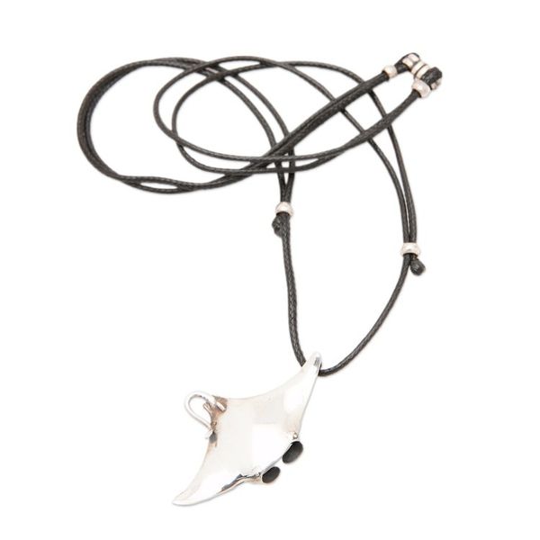 Alternate image for Adjustable Ray-Shaped Sterling Silver Pendant Necklace Spiritual Ray