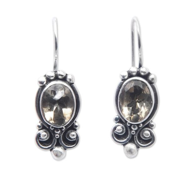 Alternate image for Classic Sterling Silver Drop Earrings with Citrine Jewels Bliss Marchioness
