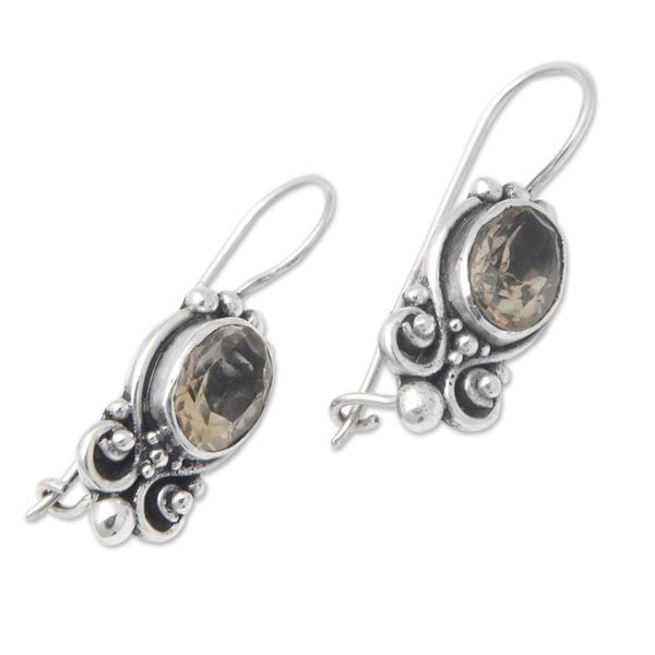 Alternate image for Classic Sterling Silver Drop Earrings with Citrine Jewels Bliss Marchioness