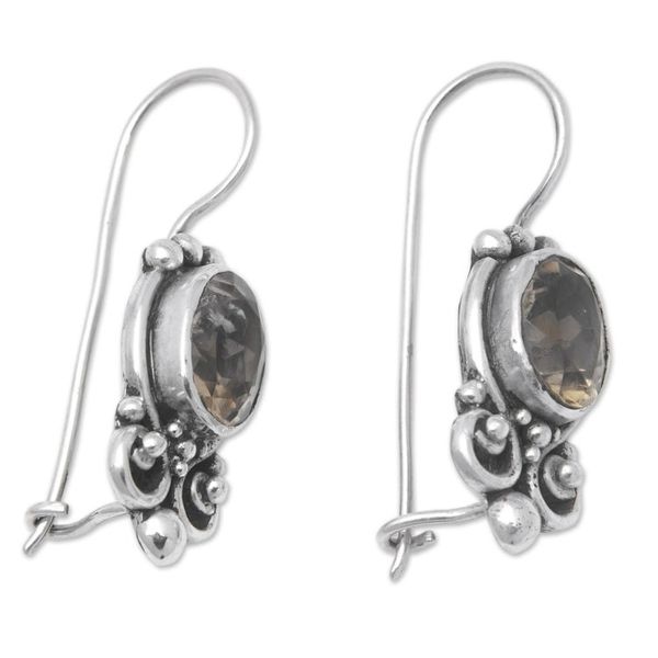 Alternate image for Classic Sterling Silver Drop Earrings with Citrine Jewels Bliss Marchioness