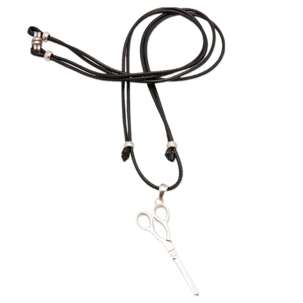 Adjustable Sterling Silver Scissor Pendant Necklace 'Cutting Trends'