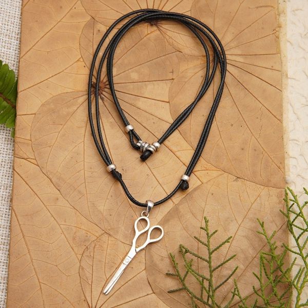 Alternate image for Adjustable Sterling Silver Scissor Pendant Necklace Cutting Trends