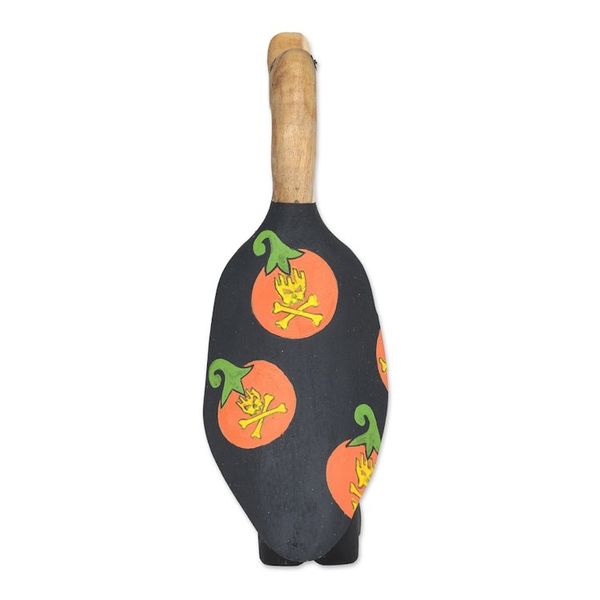 Alternate image for Hand-Painted Bamboo Root Teakwood Halloween Duck Figurine Halloween Duck