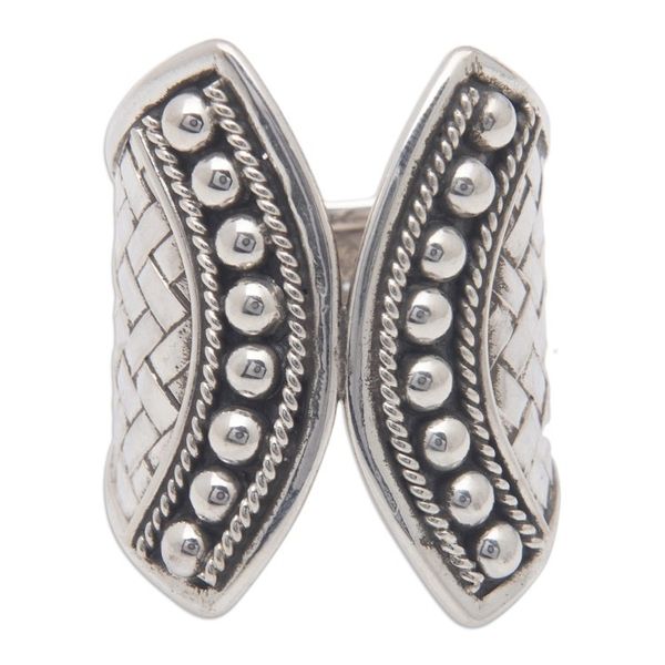 Alternate image for Classic Polished Sterling Silver Cocktail Ring from Bali Classically United