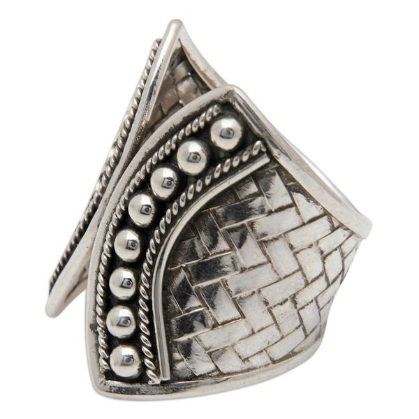 Alternate image for Classic Polished Sterling Silver Cocktail Ring from Bali Classically United