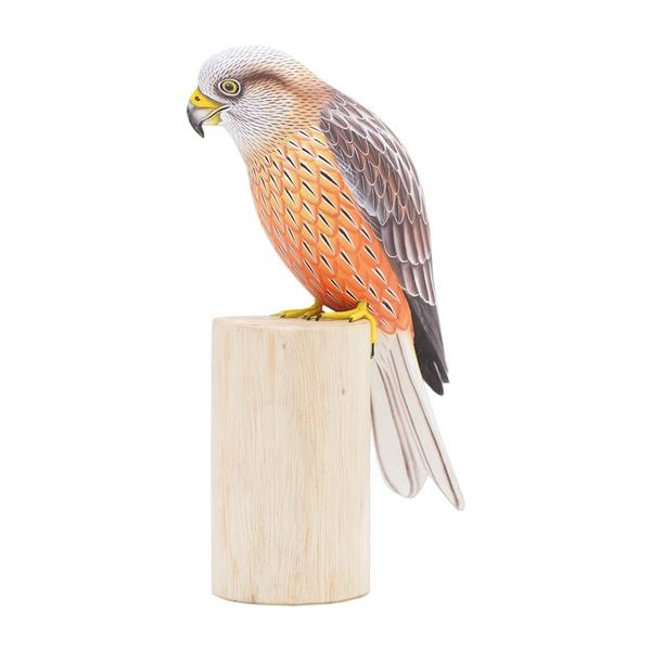 Alternate image for Handcrafted Suar Wood Eagle Sculpture with Albesia Wood Base Eagle Sunrise