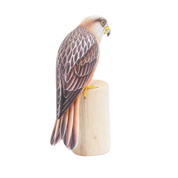Alternate image for Handcrafted Suar Wood Eagle Sculpture with Albesia Wood Base Eagle Sunrise