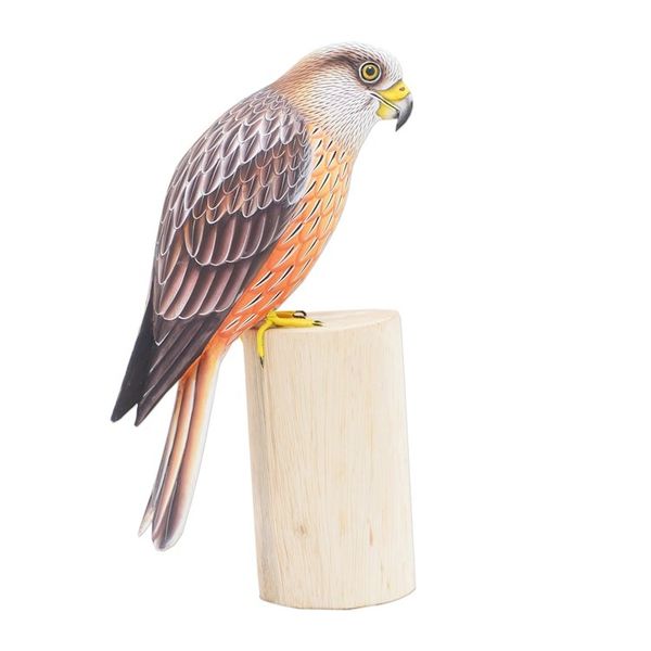 Alternate image for Handcrafted Suar Wood Eagle Sculpture with Albesia Wood Base Eagle Sunrise