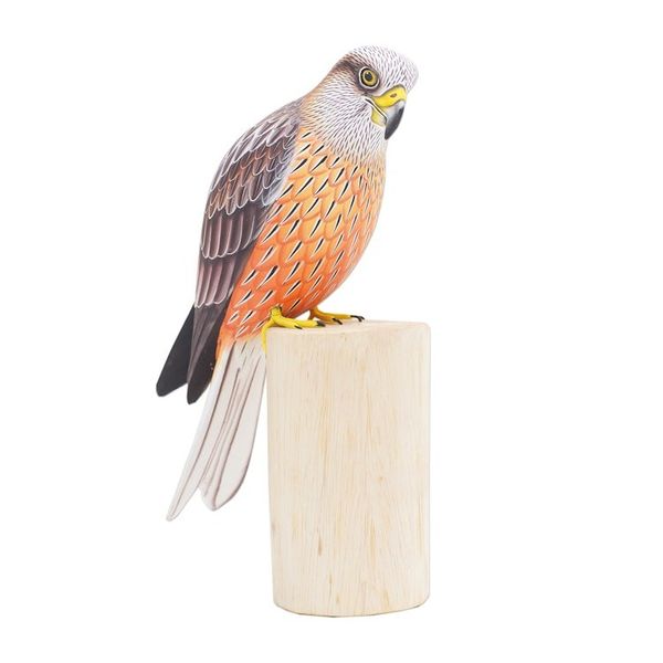 Alternate image for Handcrafted Suar Wood Eagle Sculpture with Albesia Wood Base Eagle Sunrise