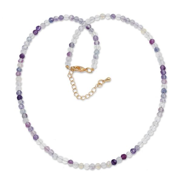 Alternate image for 18k Gold-Accented Fluorite Beaded Necklace from Bali Golden Felicity