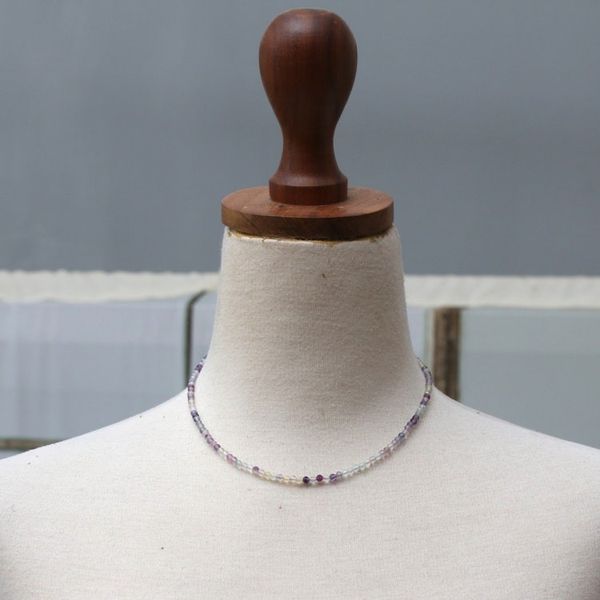 Alternate image for 18k Gold-Accented Fluorite Beaded Necklace from Bali Golden Felicity