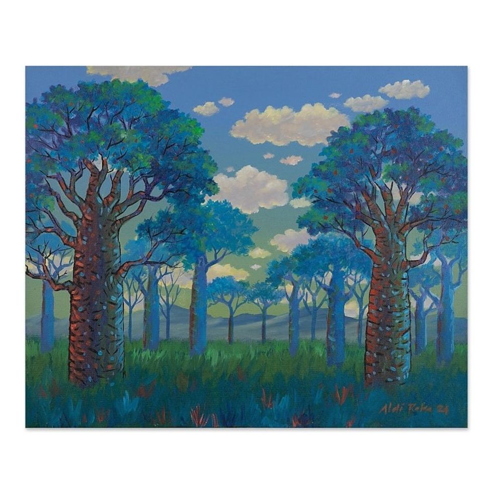 Inspirational Impressionist Nature-Themed Acrylic Painting 'Best Investment'
