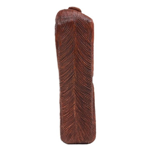 Alternate image for Whimsical Suar Wood Monkey Sculpture Hand-Carved in Bali A Daydreaming Chimpanzee