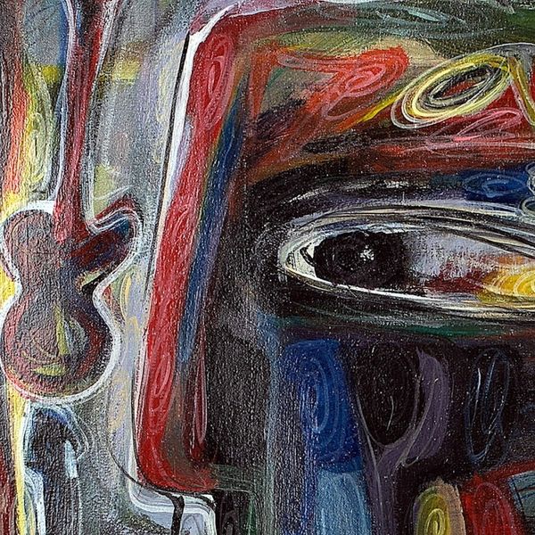 Alternate image for Artisan-Made Expressionist Multicolor Mixed Media Painting The Spirit of Art