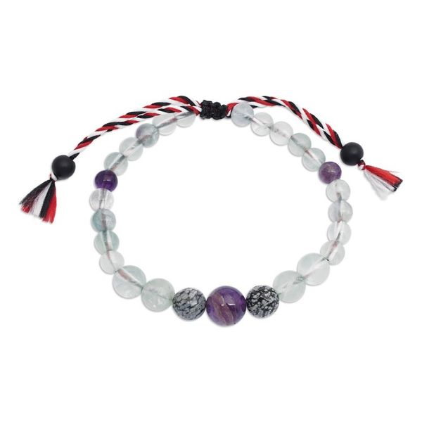 Alternate image for Fluorite Obsidian Amethyst Onyx Yoga Tridatu Mens Bracelet Tridatu Force
