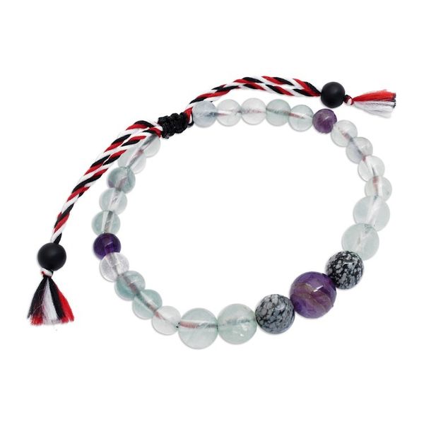 Alternate image for Fluorite Obsidian Amethyst Onyx Yoga Tridatu Mens Bracelet Tridatu Force