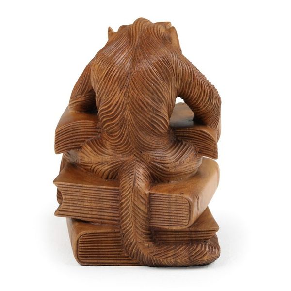 Alternate image for Inspirational Monkey-Themed Suar Wood Sculpture from Bali Diligent Study