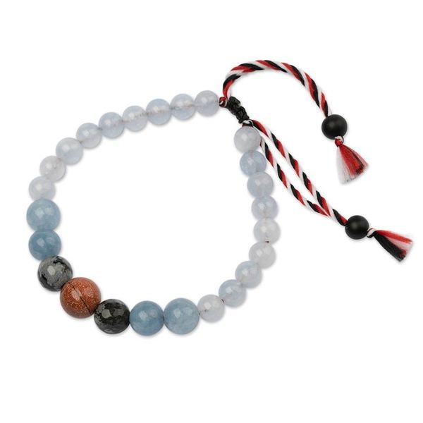 Alternate image for Mens Aquamarine Obsidian Sandstone Onyx Tridatu Bracelet Tridatu Serenity