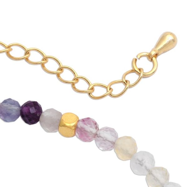 Alternate image for 18k Gold-Accented Brass and Fluorite Beaded Bracelet Enchanted Gold
