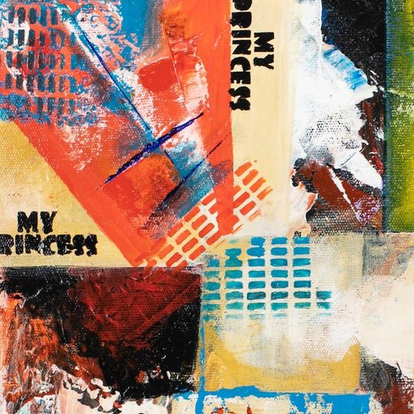 Alternate image for Signed Abstract-Themed Acrylic on Canvas Painting from Java My Princess