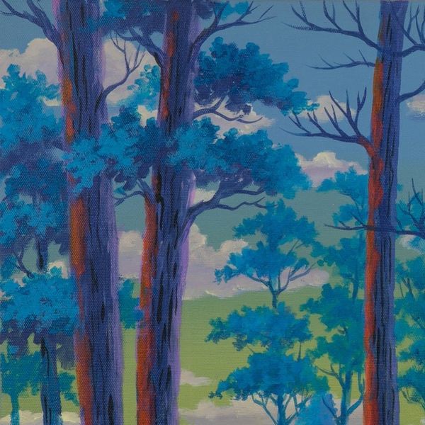 Alternate image for Nature-Themed Signed Impressionist Acrylic Forest Painting What You Give You Will Receive