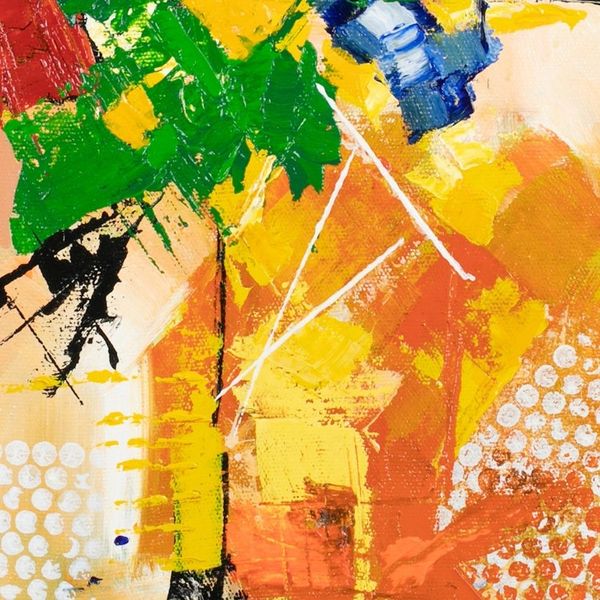 Alternate image for Inspirational Abstract Acrylic Painting in a Warm Palette Rebloom