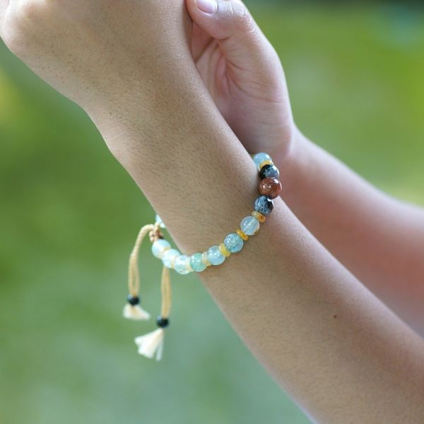 Alternate image for Adjustable Green Multi-Gemstone Beaded Bracelet from Bali Tranquil Waters