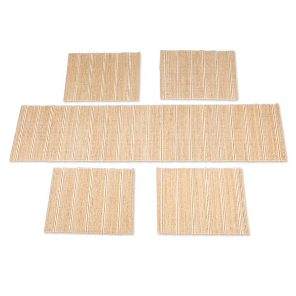 Alternate image for Off-White Cotton Blend Table Runner and Placemats 5 Pieces Off-White Aroma