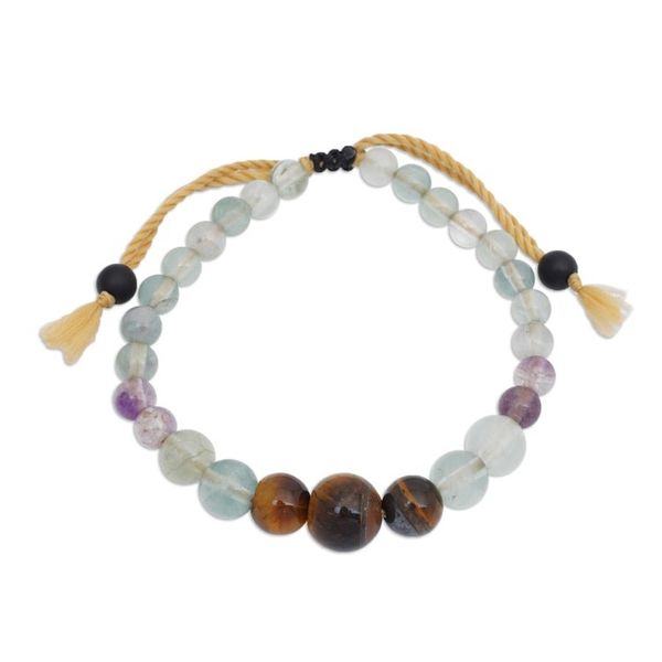 Alternate image for Bohemian-Inspired Multi-Gemstone Beaded Bracelet from Bali Harmonious Fire