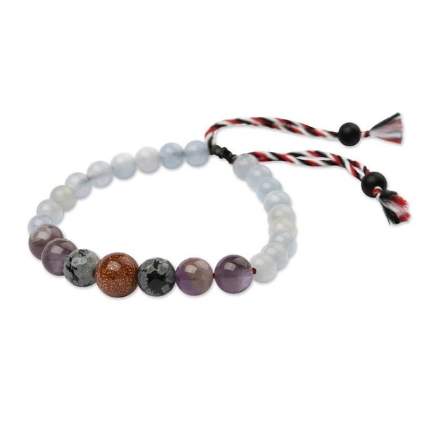 Alternate image for Mens Multi-Gemstone Tridatu Yoga Pendant Bracelet Tridatu Happiness