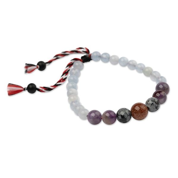 Alternate image for Mens Multi-Gemstone Tridatu Yoga Pendant Bracelet Tridatu Happiness