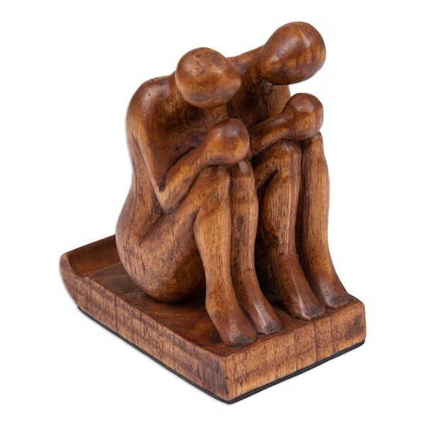 Alternate image for Hand-Carved Inspirational Jempinis Wood Phone Holder Best Brotherhood