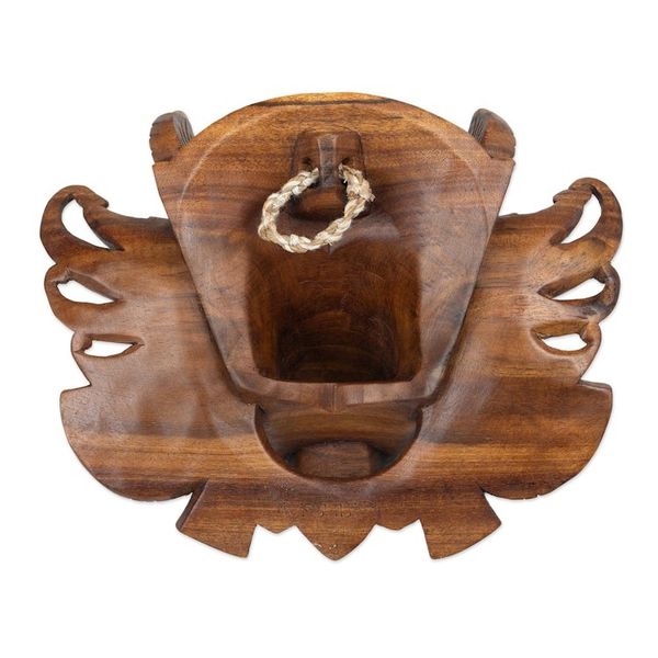 Alternate image for Traditional Hand-Carved Acacia Wood Barong Mask from Bali Balinese Fieriness