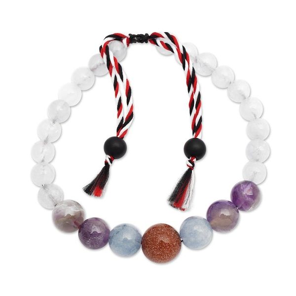 Alternate image for Adjustable Aquamarine and Amethyst Beaded Bracelet from Bali Times of Wisdom