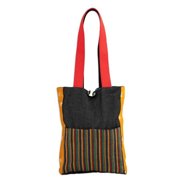 Alternate image for Folk Art-Themed Reversible Cotton Tote Bag from Indonesia Sides of Indonesia