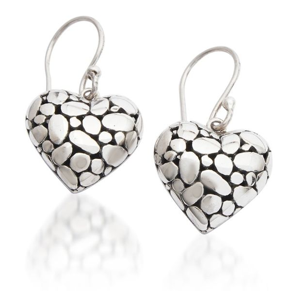 Alternate image for Romantic Bubble-Patterned Sterling Silver Dangle Earrings Bubbling Liaison