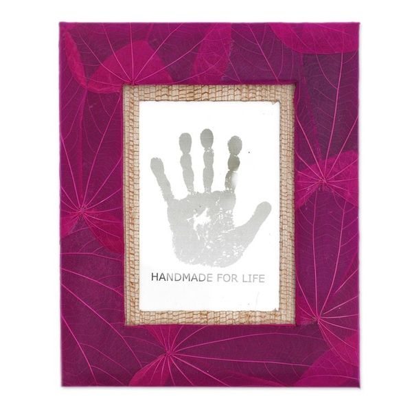 Alternate image for 4x6 Natural Fiber Photo Frame in Pink from Indonesia Autumn Spirit in Pink