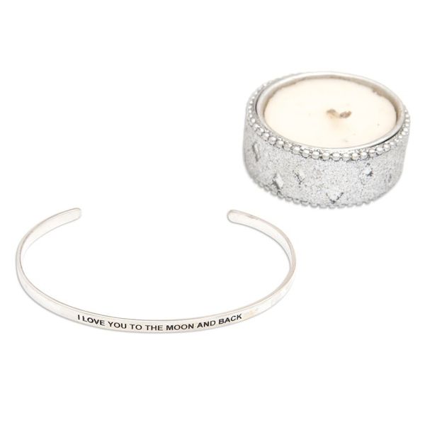 Alternate image for Polished Minimalist Romantic Sterling Silver Cuff Bracelet Your Romance