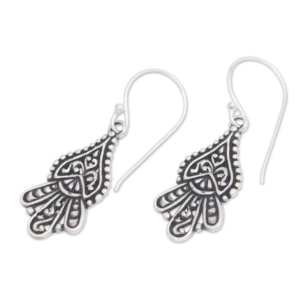 Alternate image for Classic Tropical Sterling Silver Dangle Earrings from Bali Tropical Crown