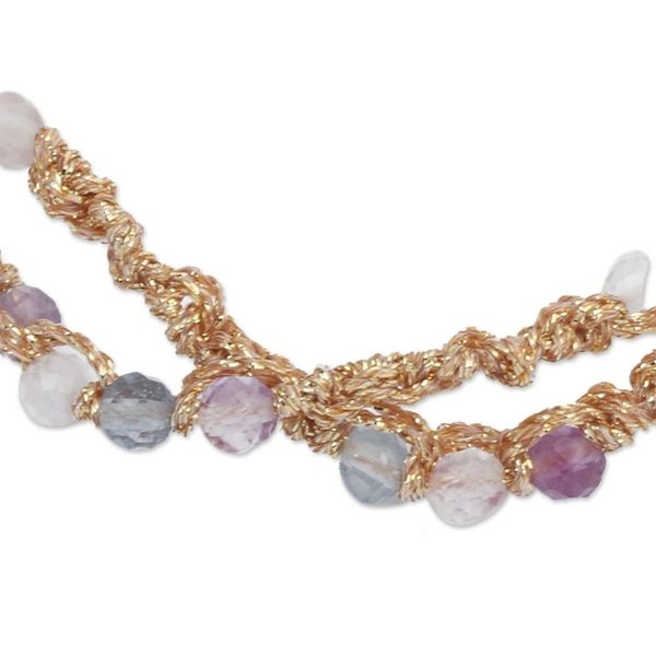 Alternate image for Fluorite Beaded Macrame Wrap Bracelet from Bali Pure Harmony