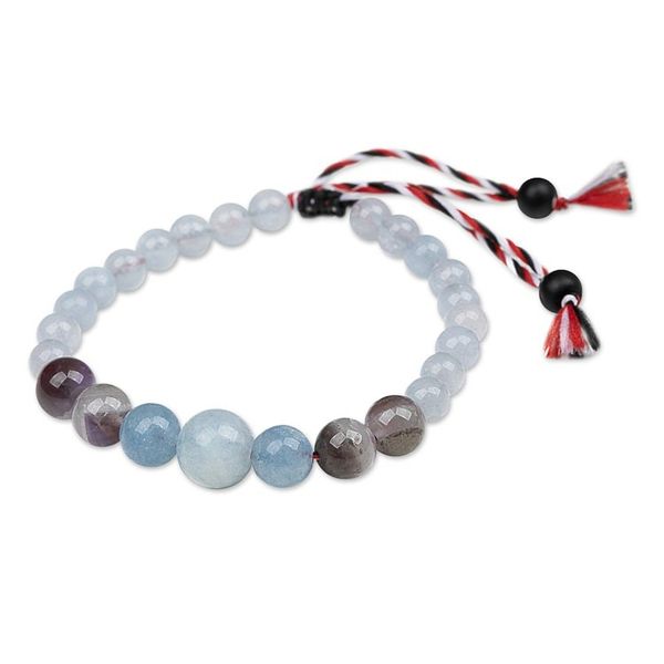 Alternate image for Blue Mens Yoga Tridatu Multi-Gemstone Pendant Bracelet Tridatu Purity